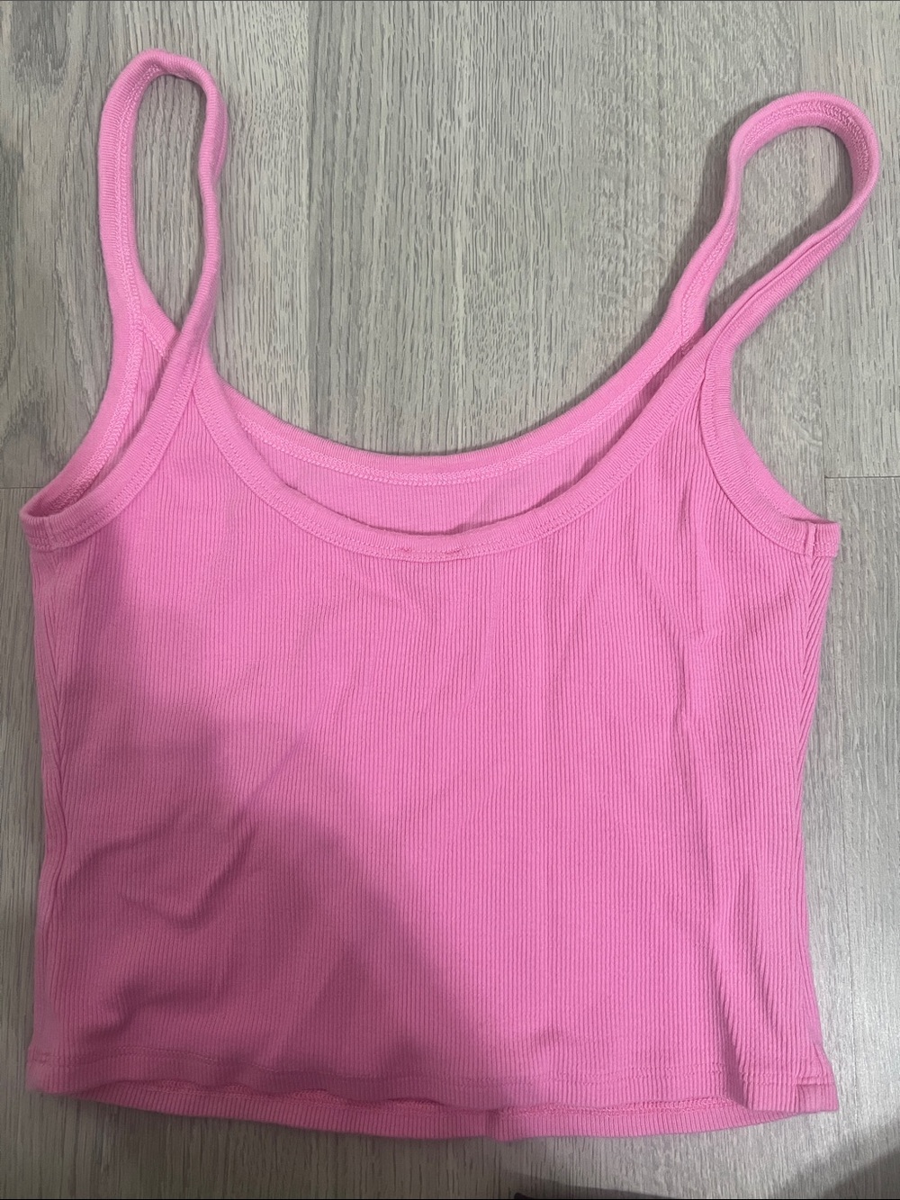 GARAGE Pink Ribbed Tank Top - Picture 3 of 3